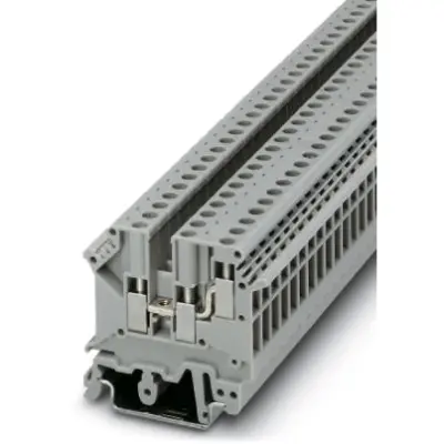 Through terminal block, screw connection, 0.2-4.0 mm², 3 pole, 32 A, 6 kV, gray, 1923021 - 1