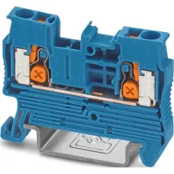 Through terminal block, push-X connection, 0.5-4.0 mm², 1 pole, 24 A, 8 kV, blue, 1343114