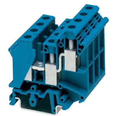 Through terminal block, screw connection, 0.5-16 mm², 3 pole, 57 A, 8 kV, blue, 3005235 - 1