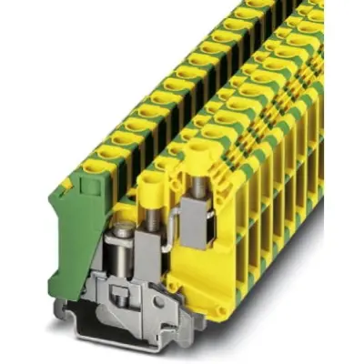 Protective conductor terminal, screw connection, 0.5-16 mm², 3 pole, 8 kV, yellow/green, 3001433 - 1
