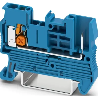 Through terminal block, push-X connection, 0.5-4.0 mm², 1 pole, 24 A, 8 kV, blue, 1544636 - 1