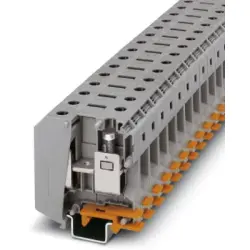 High current terminal, screw connection, 16-70 mm², 2 pole, 150 A, 8 kV, gray, 3009118