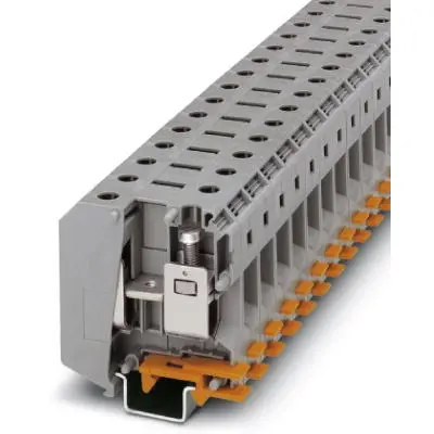 High current terminal, screw connection, 16-70 mm², 2 pole, 150 A, 8 kV, gray, 3009118 - 1