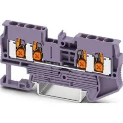 Through terminal block, push-X connection, 0.5-4.0 mm², 1 pole, 24 A, 8 kV, purple, 1741936