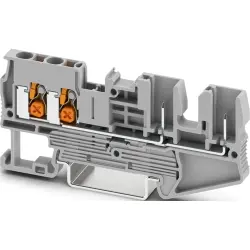 Through terminal block, push-X connection, 0.5-4.0 mm², 1 pole, 24 A, 8 kV, gray, 1544643