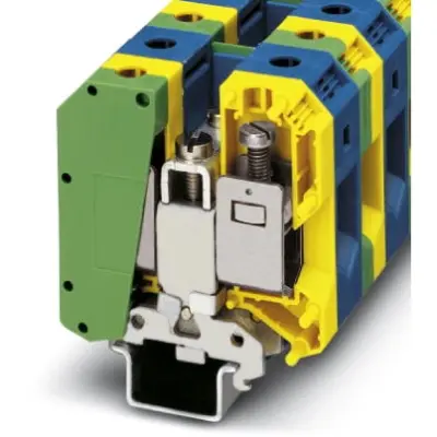 Protective conductor terminal, screw connection, 16-50 mm², 150 A, 8 kV, yellow/green, 3009163 - 1