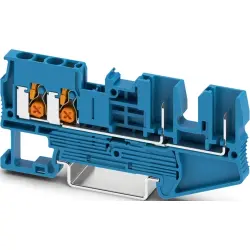 Through terminal block, push-X connection, 0.5-4.0 mm², 1 pole, 24 A, 8 kV, blue, 1544645