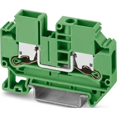 Through terminal block, push-X connection, 0.5-10 mm², 1 pole, 41 A, 8 kV, green, 1656914 - 1