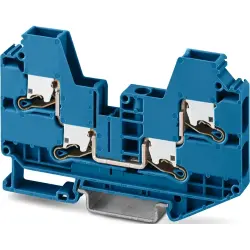 Through terminal block, push-X connection, 0.5-10 mm², 1 pole, 41 A, 8 kV, blue, 1329512