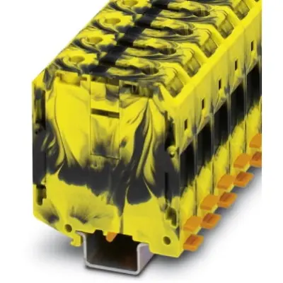 High current terminal, screw connection, 16-70 mm², 1 pole, 192 A, 8 kV, yellow/black, 3247053 - 1