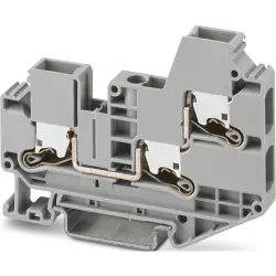 Through terminal block, push-X connection, 0.5-10 mm², 1 pole, 41 A, 8 kV, gray, 1329499
