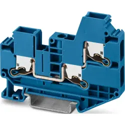 Through terminal block, push-X connection, 0.5-10 mm², 1 pole, 41 A, 8 kV, blue, 1329506