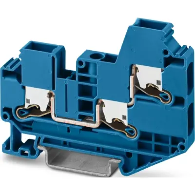 Through terminal block, push-X connection, 0.5-10 mm², 1 pole, 41 A, 8 kV, blue, 1329506 - 1