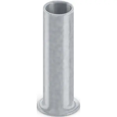 Uninsulated wire end ferrule, 2.5 mm², 10 mm long, DIN 46228-1, UL 486F-A, silver, 2100062 - 1