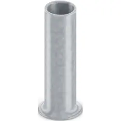 Uninsulated wire end ferrule, 2.5 mm², 10 mm long, DIN 46228-1, UL 486F-A, silver, 2100062