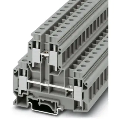 Double level terminal, screw connection, 0.5-16 mm², 4 pole, 57 A, 6 kV, gray, 2772077 - 1