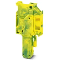 Plug, 1 pole, 0.2-6.0 mm², yellow/green for space-saving potential distribution, 3060102