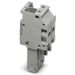 Plug, 2 pole, 0.2-6.0 mm², gray for space-saving potential distribution, 3060128