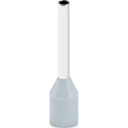 Insulated wire end ferrule, 0.75 mm², 16 mm/10 mm long, DIN 46228-4, UL 486F-E, gray, 2100117
