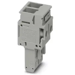 Plug, 2 pole, 0.2-6.0 mm², gray for space-saving potential distribution, 3060623