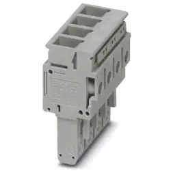 Plug, 4 pole, 0.2-6.0 mm², gray for space-saving potential distribution, 3060649