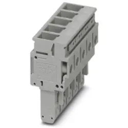 Plug, 5 pole, 0.2-6.0 mm², gray for space-saving potential distribution, 3060652