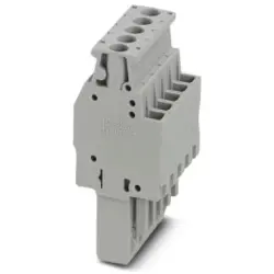 Plug, 5 pole, 0.14-4.0 mm², gray for space-saving potential distribution, 3045431