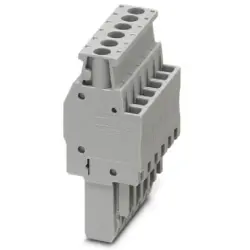 Plug, 6 pole, 0.14-4.0 mm², gray for space-saving potential distribution, 3045444