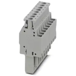 Plug, 8 pole, 0.14-4.0 mm², gray for space-saving potential distribution, 3045460