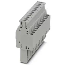 Plug, 12 pole, 0.14-4.0 mm², gray for space-saving potential distribution, 3045512
