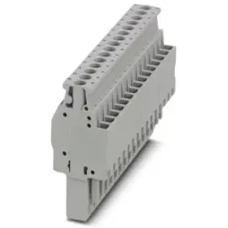 Plug, 15 pole, 0.14-4.0 mm², gray for space-saving potential distribution, 3045541
