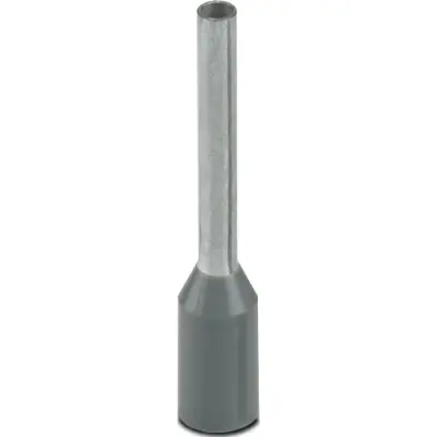 Insulated wire end ferrule, 0.75 mm², 16 mm/10 mm long, DIN 46228-4, UL 486F-E, gray, 3203118 - 1