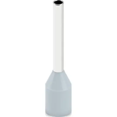 Insulated wire end ferrule, 0.75 mm², 16 mm/10 mm long, UL 486F, gray, 2100119 - 1