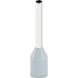 Insulated wire end ferrule, 0.75 mm², 16 mm/10 mm long, UL 486F, gray, 2100119