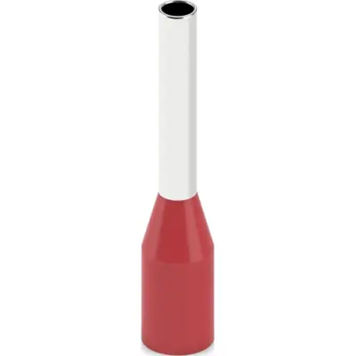 Insulated wire end ferrule, 1.5 mm², 16 mm/10 mm long, DIN 46228-4, UL 486F-E, NFC 63-023, red, 2100071 - 1