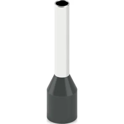 Insulated wire end ferrule, 1.5 mm², 16 mm/10 mm long, DIN 46228-4, UL 486F-E, black, 2100076 - 1
