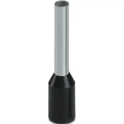 Insulated wire end ferrule, 1.5 mm², 16 mm/10 mm long, DIN 46228-4, UL 486F-E, NFC 63-023, black, 3203134 - 1