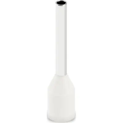 Insulated wire end ferrule, 0.75 mm², 16 mm/10 mm long, UL 486F, white, 2100113 - 1