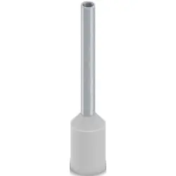 Insulated wire end ferrule, 0.75 mm², 18 mm/12 mm long, UL 486F, gray, 2100104