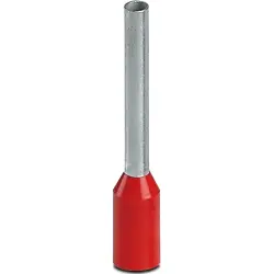 Insulated wire end ferrule, 1.0 mm², 18 mm/12 mm long, DIN 46228-4, UL 486F-E, NFC 63-023, red, 1200311
