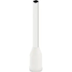Insulated wire end ferrule, 0.75 mm², 18 mm/12 mm long, DIN 46228-1, UL 486F, white, 2100110