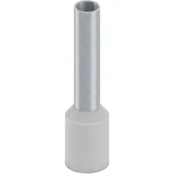 Insulated wire end ferrule, 4.0 mm², 20 mm/12 mm long, DIN 46228-4, UL 486F-E, gray, 2100247