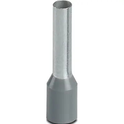 Insulated wire end ferrule, 4.0 mm², 20 mm/12 mm long, DIN 46228-4, UL 486F-E, gray, 1200307 - 1