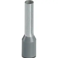 Insulated wire end ferrule, 4.0 mm², 20 mm/12 mm long, DIN 46228-4, UL 486F-E, gray, 1200307