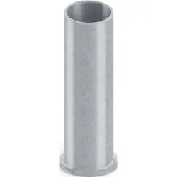 Uninsulated wire end ferrule, 10 mm², 15 mm long, DIN 46228-1, UL 486F-A, silver, 2100039
