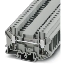 Through terminal block, screw connection, 0.2-10 mm², 2 pole, 41 A, 6 kV, gray, 3070325