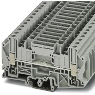 Through terminal block, screw connection, 0.2-10 mm², 2 pole, 41 A, 8 kV, gray, 3070331 - 1