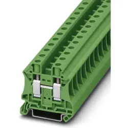 Through terminal block, screw connection, 0.5-16 mm², 2 pole, 57 A, 8 kV, green, 3046333