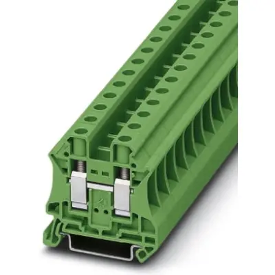 Through terminal block, screw connection, 0.5-16 mm², 2 pole, 57 A, 8 kV, green, 3046333 - 1
