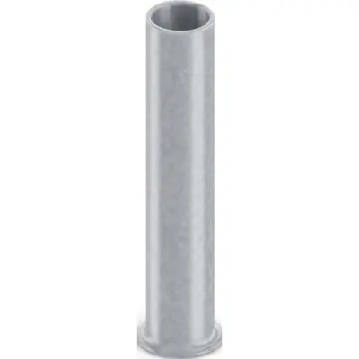 Uninsulated wire end ferrule, 4.0 mm², 15 mm long, DIN 46228-1, UL 486F-A, silver, 2100050 - 1